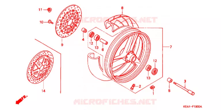 ROUE AVANT Honda MOTO 250 HORNET 2006  CB250F6