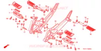 REPOSE PIED pour Honda CB 250 HORNET WHITE de 1996