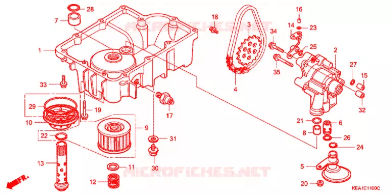 POMPE A HUILE - CARTER D'HUILE Honda MOTO 250 HORNET 1996  CB250FT