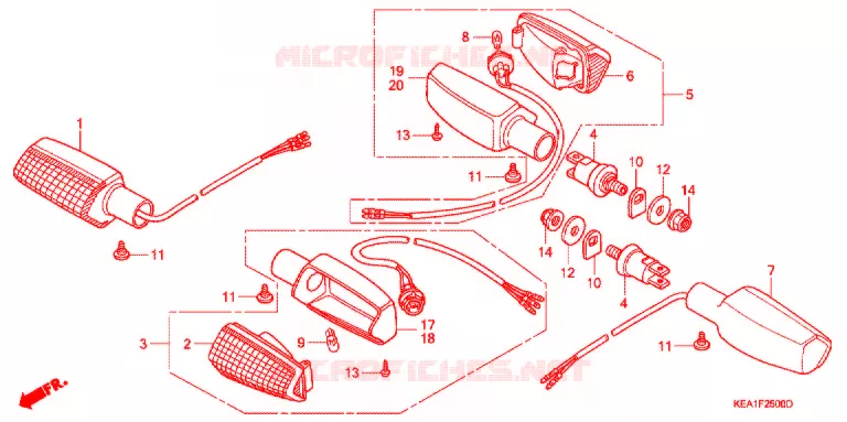 CLIGNOTANT Honda MOTO 250 HORNET 1999  CB250FX