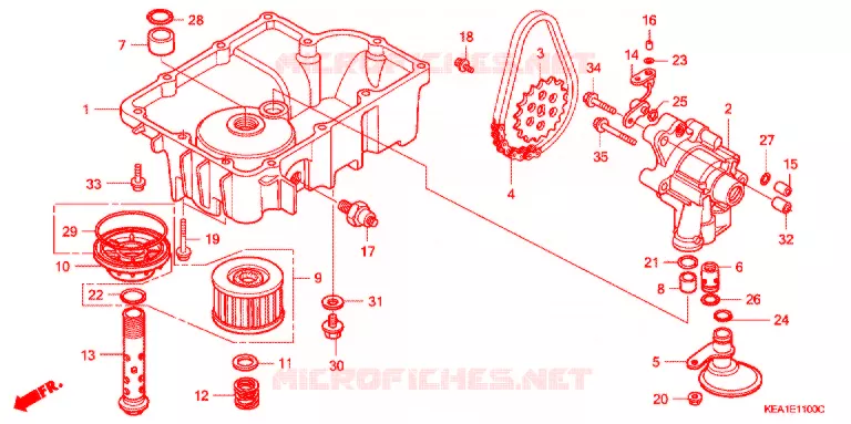 POMPE A HUILE - CARTER D'HUILE Honda MOTO 250 HORNET 1999  CB250FX