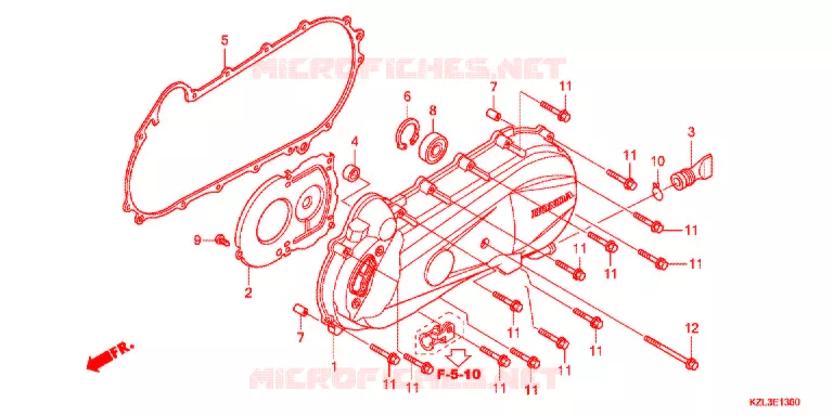 COUVERCLE GAUCHE Honda SCOOTER 110 VISION 2012  NSC110MPDC