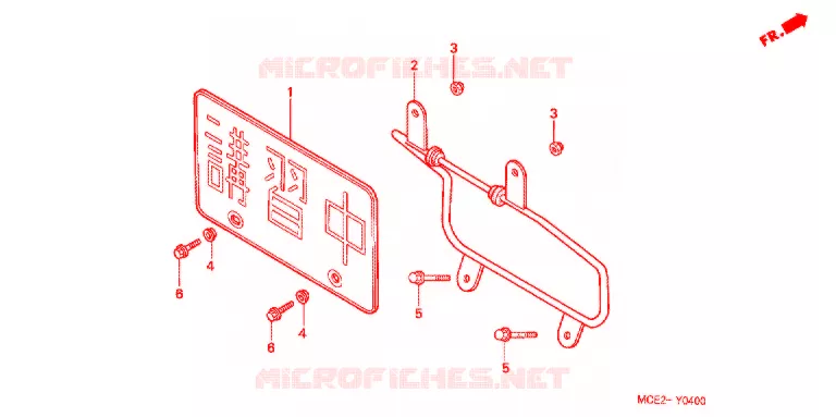 PLAQUE D'IMMATRICULATION Honda MOTO 400 CB 2011  CB400L9