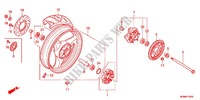 ROUE ARRIERE pour Honda CB 400 SUPER BOL D\'OR Half cowl attachment two-tone main color de 2012