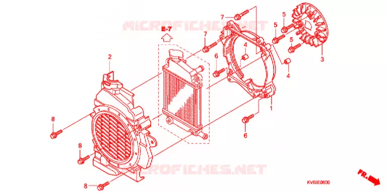 VENTILATEUR ET COUVERCLE DE RADIATEUR Honda MOTO 110 VARIO 2010  ACB110CSB