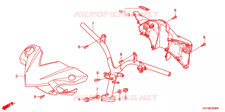 GUIDON - CARENAGE Honda SCOOTER 110 ICON 2011  ACC110SCB