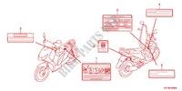 ETIQUETTE DE PRECAUTIONS pour Honda ANC 110 ICON de 2011