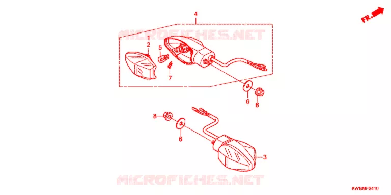CLIGNOTANT ARRIERE Honda MOTO 110 WAVE 2016  AFP110CRFG