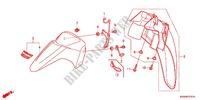 GARDE BOUE AVANT (2) pour Honda WAVE DASH 110 R, Electric start, rear brake disk de 2013