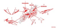 AUTOCOLLANTS (AFP110MCSB) pour Honda WAVE DASH 110 S, Electric start, rear brake drum de 2012