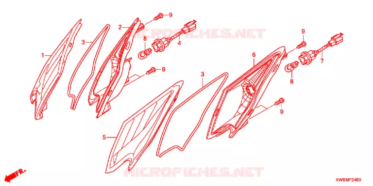 CLIGNOTANT AVANT (AFP110MCSB/C/D/AFP110KCSB) Honda MOTO 110 WAVE 2012  AFP110MCSB