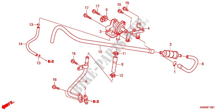 FILTRE A AIR   SOUPAPE D'AIR pour Honda WAVE DASH 110 S, Electric start, rear brake drum de 2011