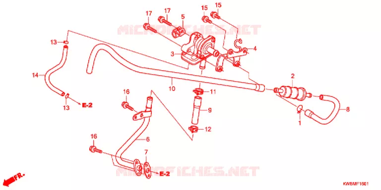 FILTRE A AIR - SOUPAPE D'AIR Honda MOTO 110 WAVE 2013  AFP110MCSD