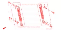 AMORTISSEUR ARRIERE pour Honda WAVE 125 X, Casted wheels, Kick start only de 2010