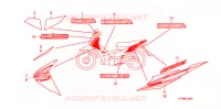 AUTOCOLLANTS (6) pour Honda WAVE 125 X, Casted wheels, Kick start only de 2010