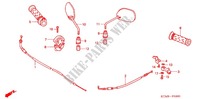 CABLES   RETROVISEURS pour Honda WAVE 125 X, Casted wheels, Kick start only de 2010