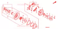 EMBRAYAGE UNIDIRECTIONNEL pour Honda WAVE 125 X, Casted wheels, Kick start only de 2010