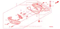 FEUX ARRIERE (3) pour Honda WAVE 125 X, Casted wheels, Kick start only de 2010
