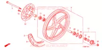 ROUE AVANT (2) pour Honda WAVE 125 X, Casted wheels, Kick start only de 2010