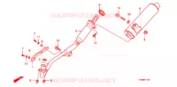 SILENCIEUX D'ECHAPPEMENT (2) pour Honda WAVE 125 X, Casted wheels, Kick start only de 2010