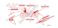 AUTOCOLLANTS (6) pour Honda WAVE 125 X, Spoked wheels, Kick start only de 2010