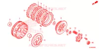 EMBRAYAGE pour Honda FUTURE 125 Casted wheels, Rear brake disk de 2012