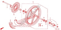 ROUE AVANT (AFS125MCS/MCR) pour Honda FUTURE 125 Casted wheels, Rear brake disk de 2012