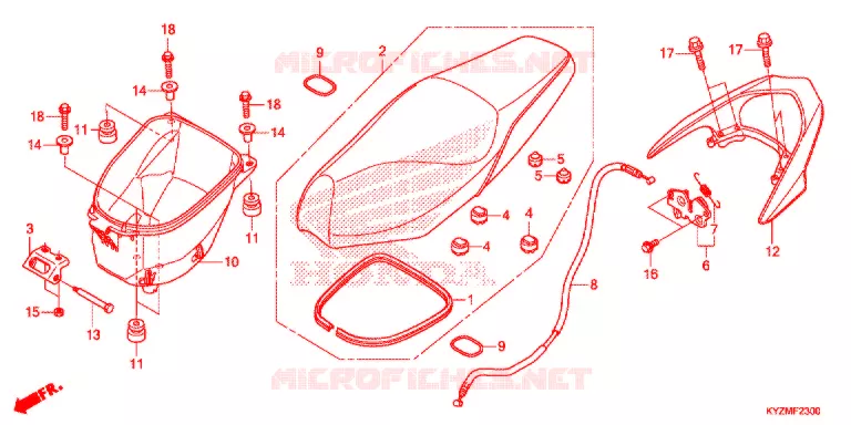 SELLE Honda MOTO 125 FUTURE 2012  AFS125MCRD