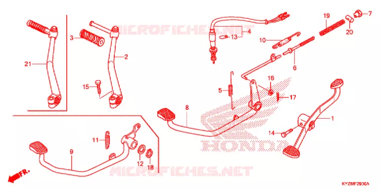 PEDALE Honda MOTO 125 FUTURE 2012  AFS125MCSD