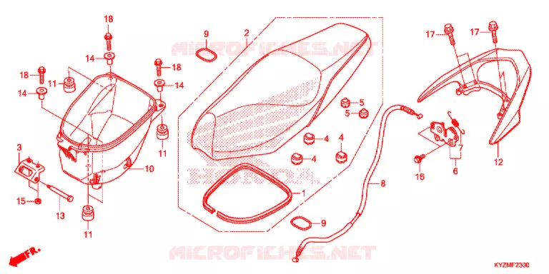 SELLE Honda MOTO 125 FUTURE 2012  AFS125MCSD