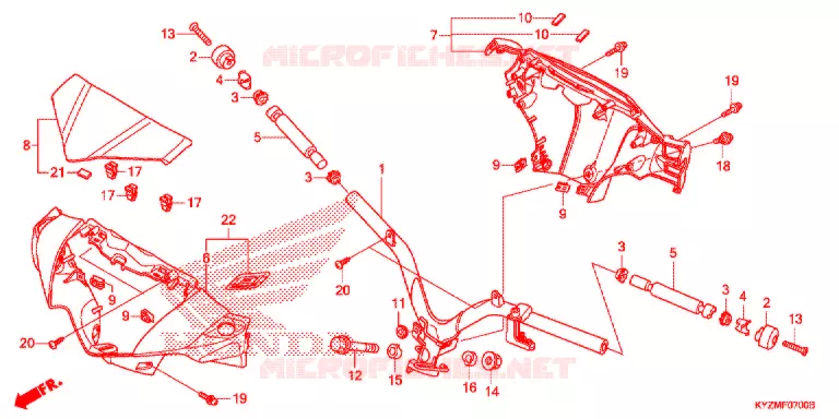 GUIDON - CARENAGE Honda MOTO 125 FUTURE 2014  AFS125MCSE