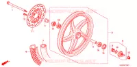 ROUE AVANT (AFX110CS/MCS) pour Honda WAVE 110 Casted wheels, Kick start de 2012
