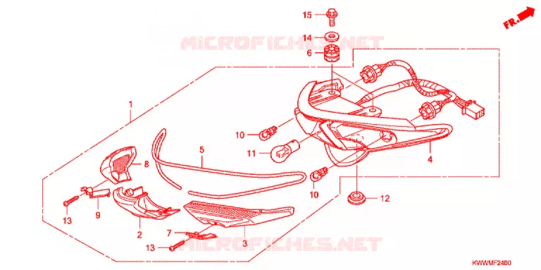 FEUX ARRIERE Honda MOTO 110 WAVE 2010  AFX110CSA