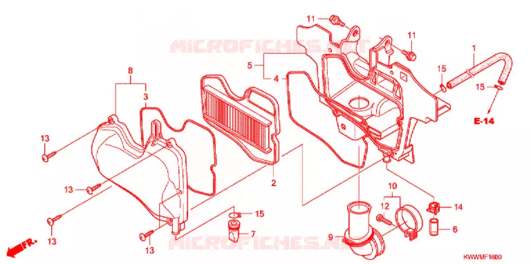 FILTRE A AIR Honda MOTO 110 WAVE 2012  AFX110CSA