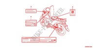 ETIQUETTE DE PRECAUTIONS pour Honda WAVE 110 Casted wheels, Electric start de 2011