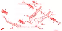 REPOSE PIED (ANF100DR/SR/MSR) pour Honda WAVE 100 DR de 2007