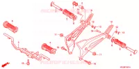 REPOSE PIED (ANF100DR/SR/MSR) pour Honda WAVE 100 MSR, Front disk de 2007