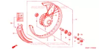 ROUE AVANT pour Honda SUPER CUB 50 DELUXE de 1992