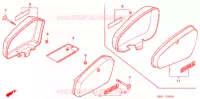 COUVERCLES LATERAUX pour Honda SUPER CUB 50 DELUXE de 1993