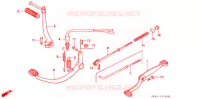 PEDALE   KICK pour Honda SUPER CUB 50 DELUXE de 1993
