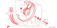 ROUE AVANT pour Honda SUPER CUB 50 DELUXE de 1993
