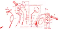 LEVIER DE GUIDON   CABLE   COMMODO (C50B1/D1/ST1/S1) pour Honda SUPER CUB 50 STANDARD GREEN de 1993