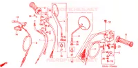 LEVIER DE GUIDON   CABLE   COMMODO (C50B1/D1/ST1/S1) pour Honda SUPER CUB 50 STANDARD SILVER de 2002