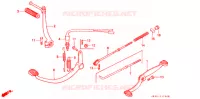PEDALE   KICK pour Honda SUPER CUB 50 STANDARD SILVER de 2002