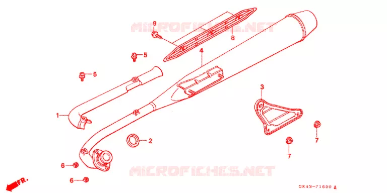 SILENCIEUX D'ECHAPPEMENT Honda SCOOTER 50 C50 2004  C50ST2_J