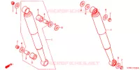 AMORTISSEUR ARRIERE pour Honda SUPER CUB 90 CUSTOM SQUARE LIGHT de 2001