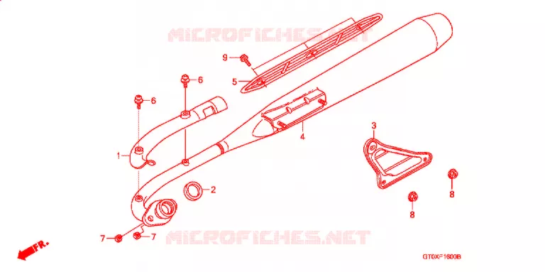 SILENCIEUX D'ECHAPPEMENT Honda MOTO 90 CUB 2003  C90CM2