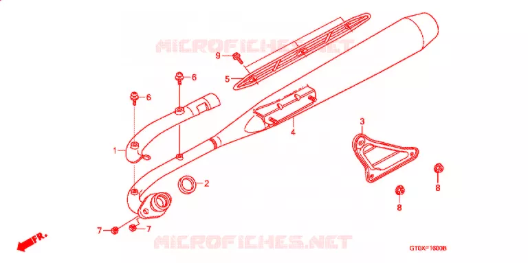 SILENCIEUX D'ECHAPPEMENT Honda MOTO 90 CUB 2000  C90CMX
