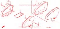 COUVERCLES LATERAUX pour Honda SUPER CUB 90 DELUXE ROUND LIGHT de 2000