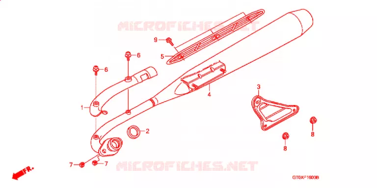 SILENCIEUX D'ECHAPPEMENT Honda MOTO 90 CUB 1999  C90DX